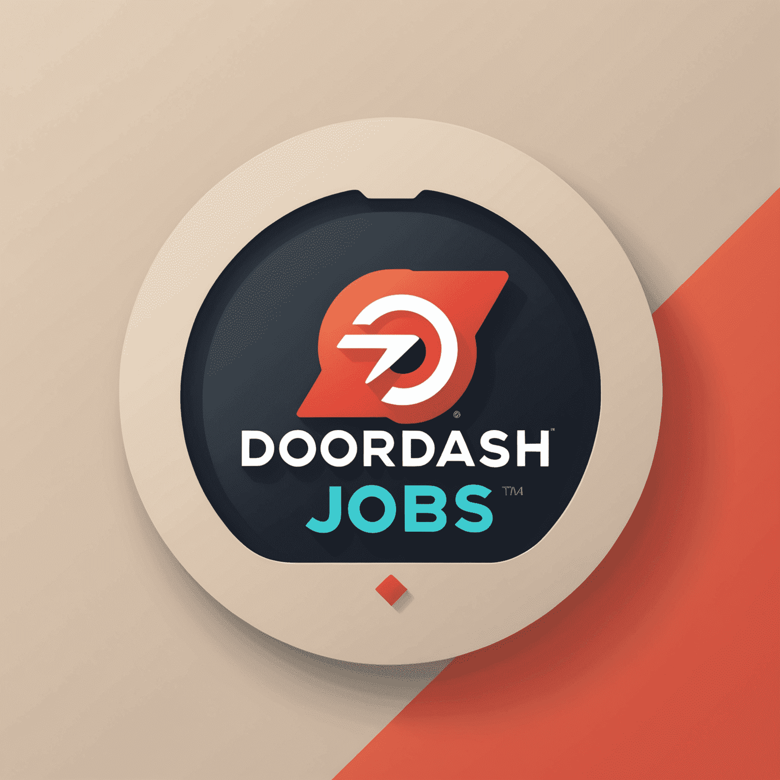 DoorDash Jobs logo featuring a stylized door and dash symbol with vibrant colors