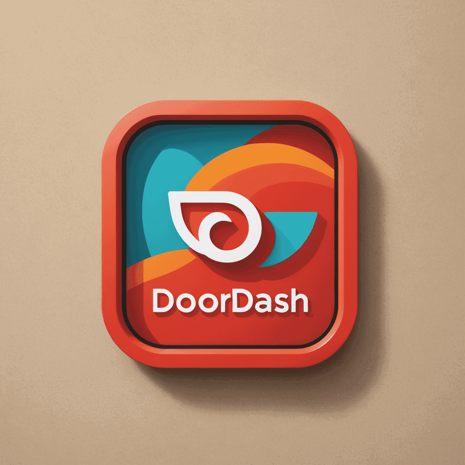 DoorDash Jobs logo featuring a stylized door and dash symbol with vibrant colors