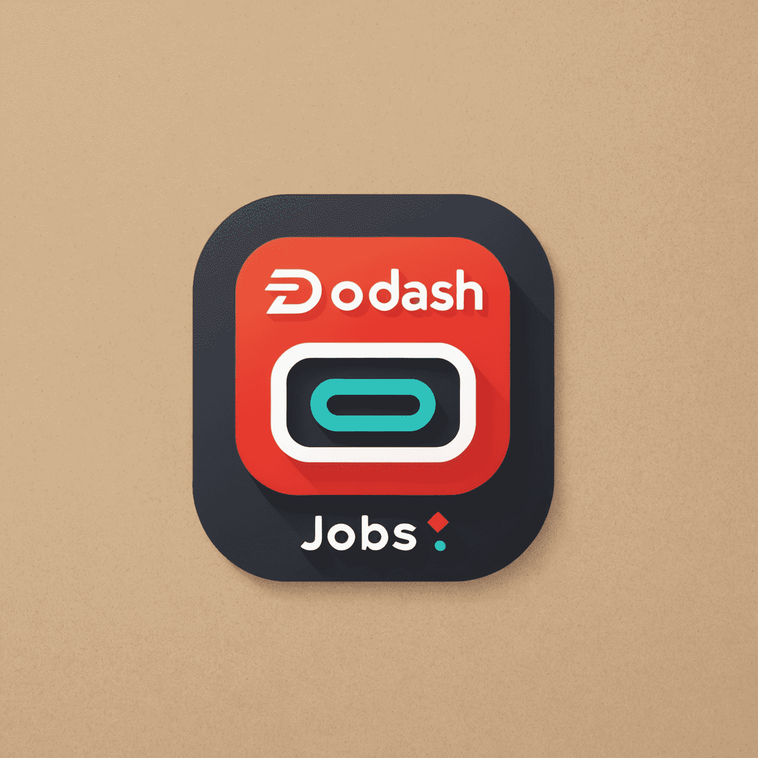 DoorDash Jobs logo featuring a stylized door and dash symbol with vibrant colors