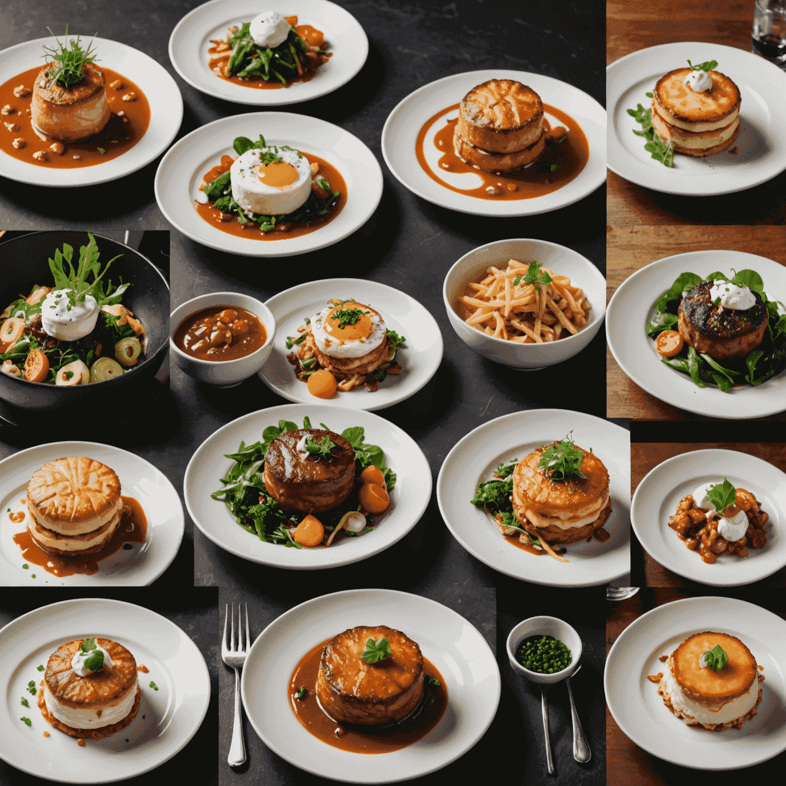 A collage of gourmet dishes from Michelin-star restaurants, showcasing exquisite plating and high-end culinary creations, with a DoorDash delivery bag in the foreground